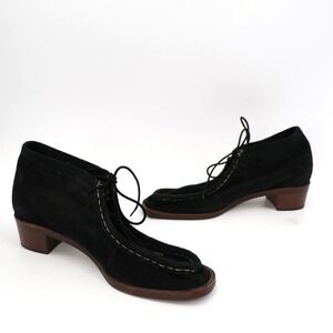 Bird of Flight Black Suede Moccasin Ankle Booties Size 10 Anthropologie‎ Boho